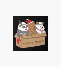 We Bare Bears Xmas Art Board Print