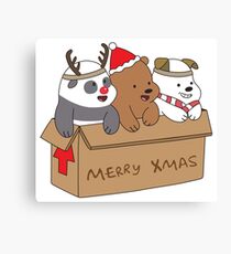 We Bare Bears Xmas Canvas Print