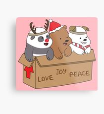 We Bare Bears Love Metal Print