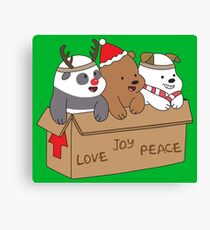 We Bare Bears Love Canvas Print