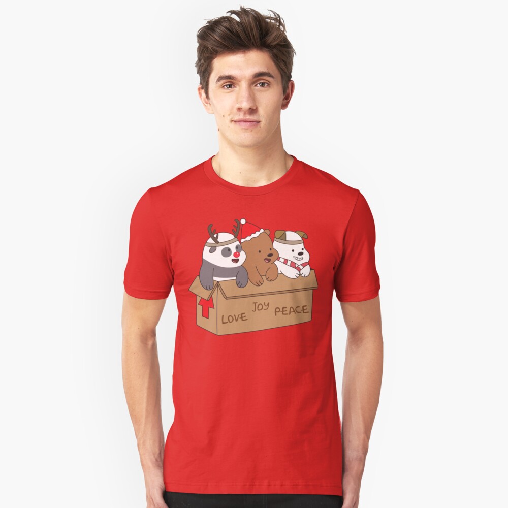 We Bare Bears Love Slim Fit T-Shirt