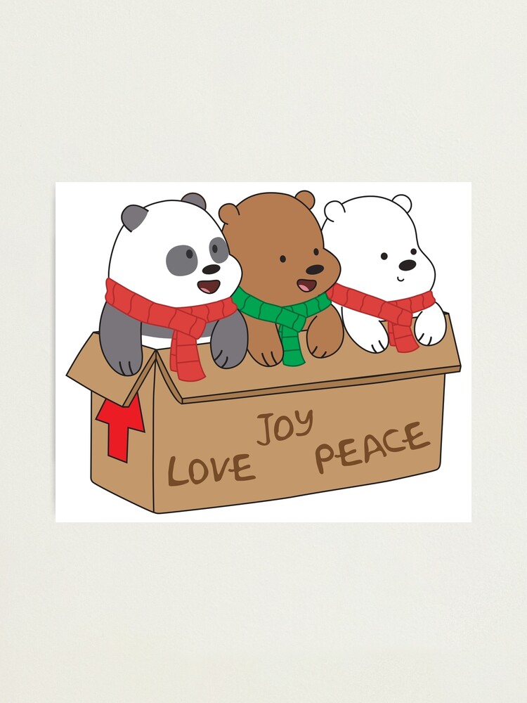 Alternate view of We Bare Bears Love Photographic Print