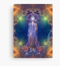 Quan Yin and the silent song of the lightning white rose of wisdom Canvas Print