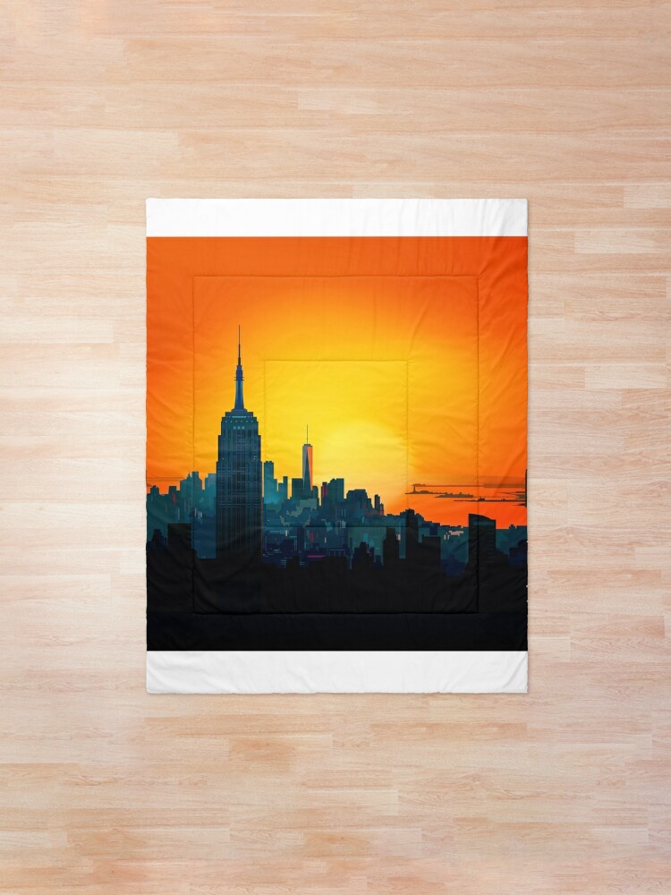 New York Sunshine Comforter By Elfelipe Redbubble