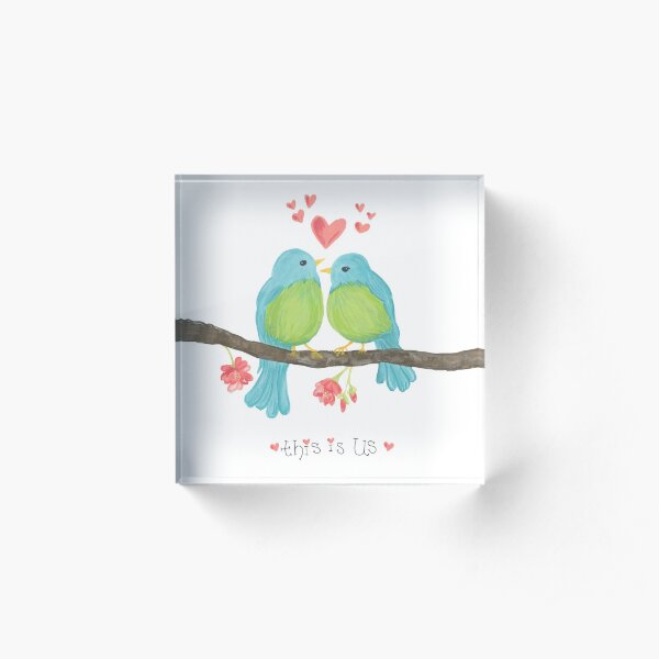 Love Birds Acrylic Block