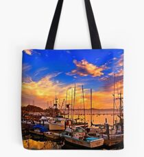 The Dock At Sunset Tote Bag