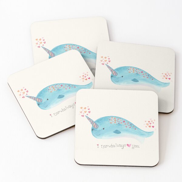 Narwhal Coasters (Set of 4)