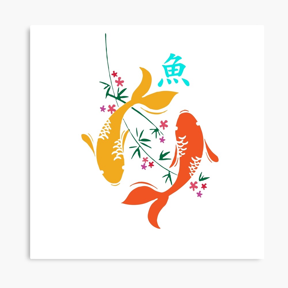 Lucky Koi Fish Canvas Print By Naviblue Redbubble