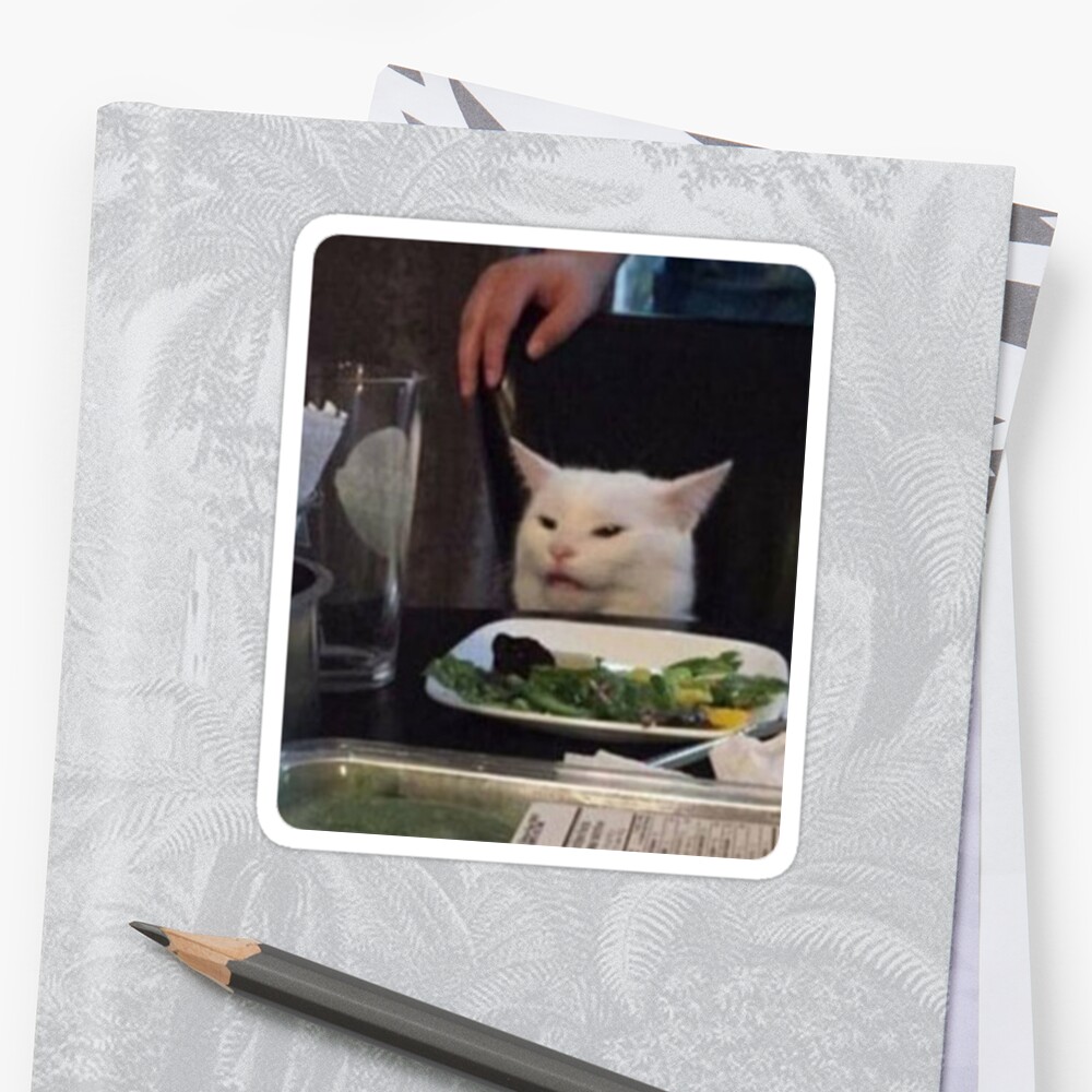 "Real Housewives Cat Meme" Sticker by bizkitbones Redbubble