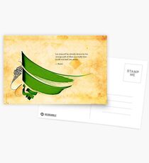Arabic calligraphy - Rumi - Strange pull Postcards