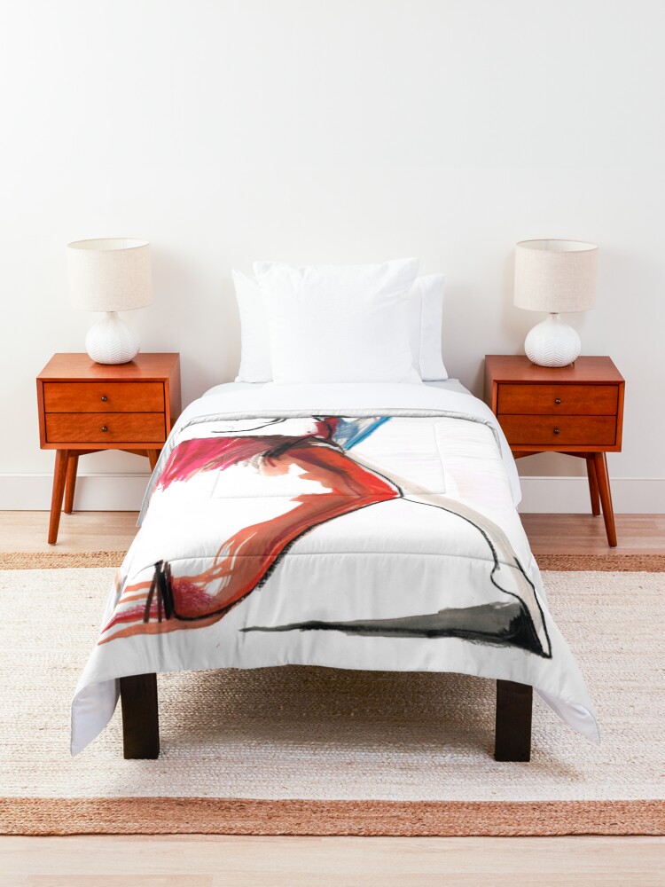 Alternate view of Expressive Ballerina Dance Drawing Comforter