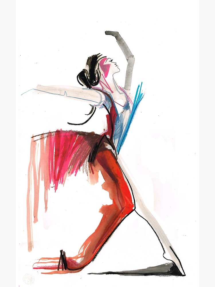 Expressive Ballerina Dance Drawing by CatarinaGarcia