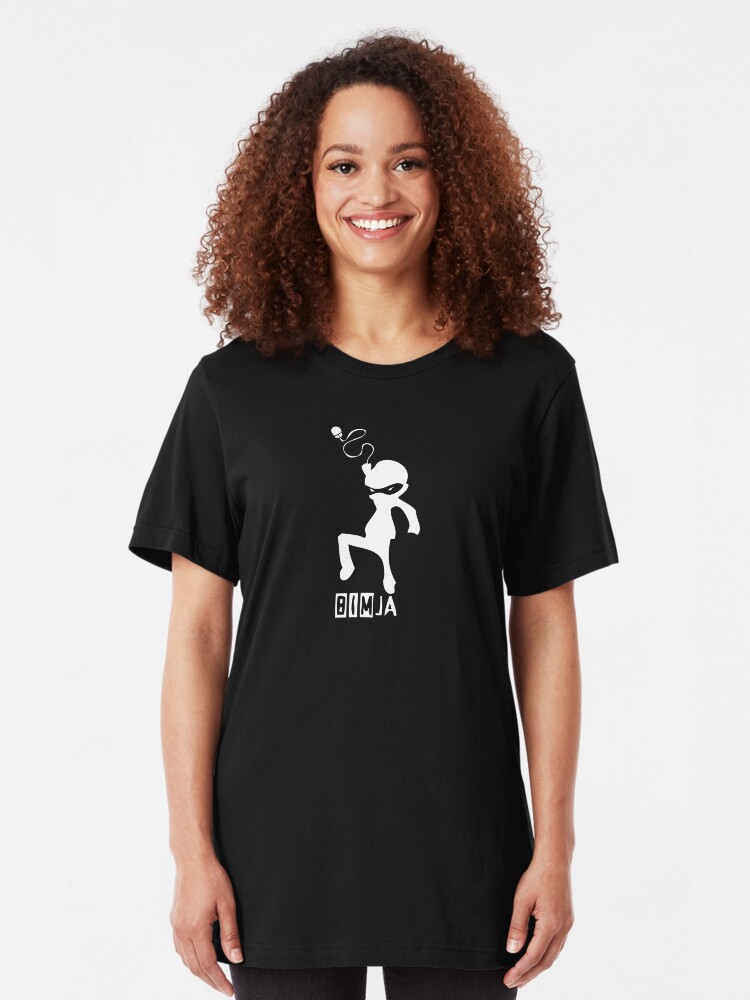 Alternate view of BIMja - The Architectural Ninja (for black shirts) Slim Fit T-Shirt
