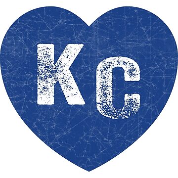 Kansas City Hearts Womens Blue KC Heart KC (Kansas City) KC Love Blue KC Hearts Blue V-Neck T-Shirt