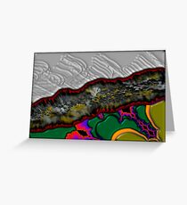 Lichen Crevasse Greeting Card