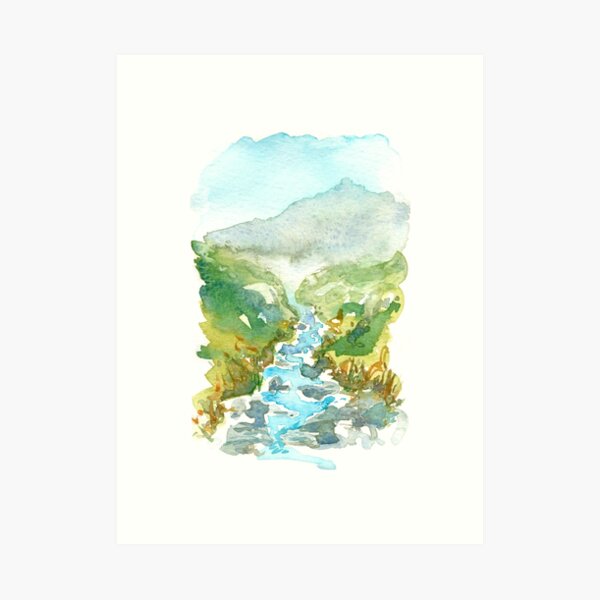 Feeling the mountain stream freshness Art Print