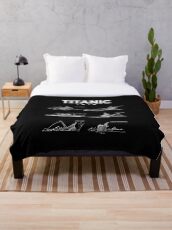 Sinking Titanic Ship 1912 Atlantic Ocean Sea Disaster Throw Blanket