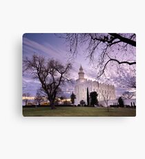 St. George LDS Temple - Evening Canvas Print