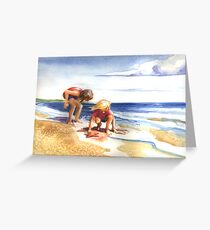 Finding shells Greeting Card