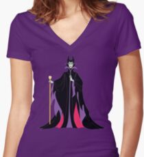 Maleficent Women's Fitted V-Neck T-Shirt
