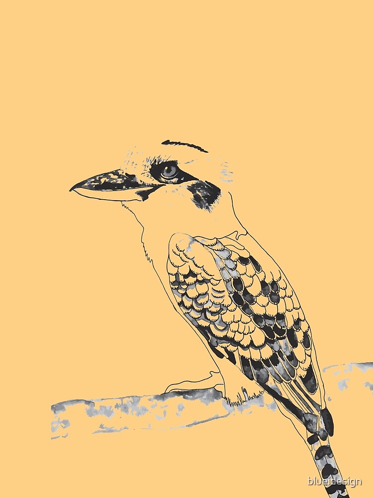 Kookaburra Black and White by blueidesign