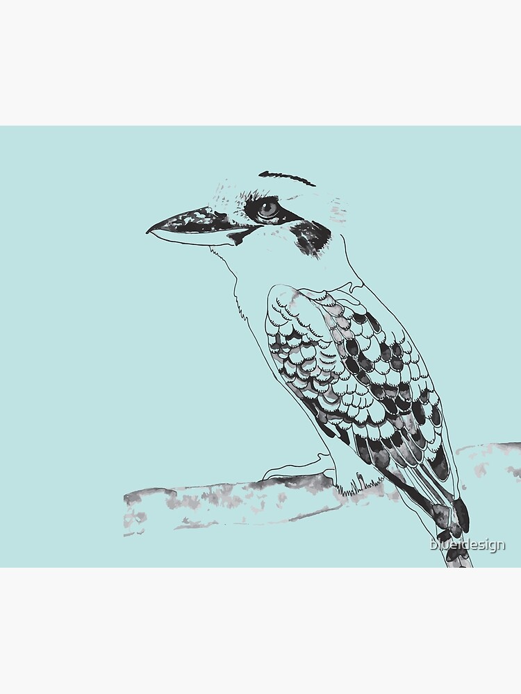 Kookaburra Black and White by blueidesign