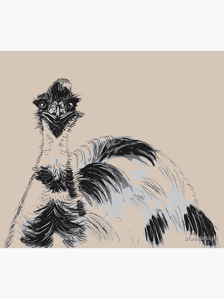 Emu Black and White by blueidesign
