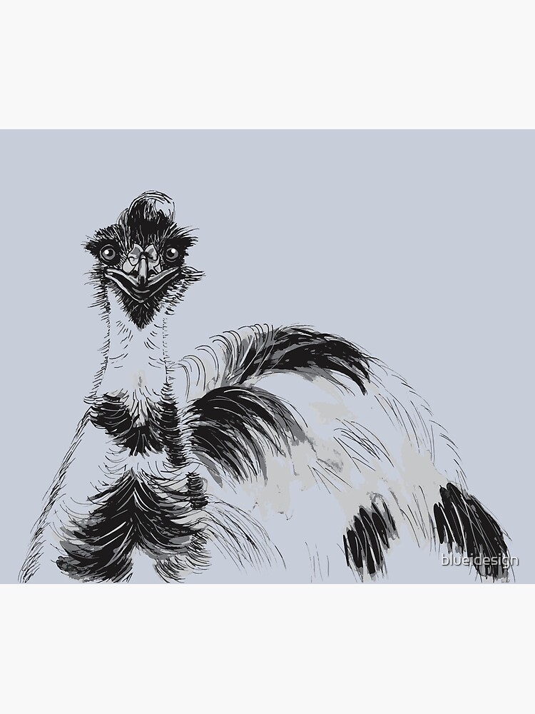 Emu Black and White by blueidesign
