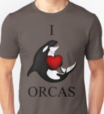 I Love Orcas Unisex T-Shirt