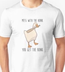 Mess avec le honk vous obtenez la chemise de jeu bonk sans titre Goose T-shirt ajusté