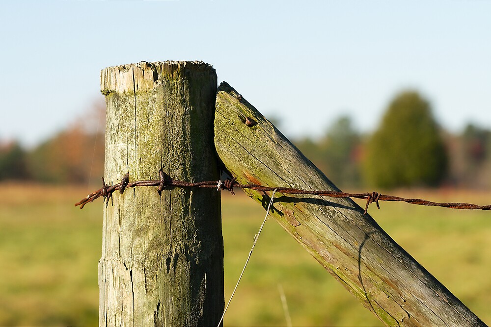 "Corner Post of Ranch Fence" by Jeff McArthur Redbubble