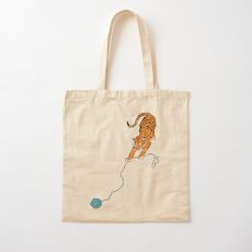 Big Kitty Cotton Tote Bag