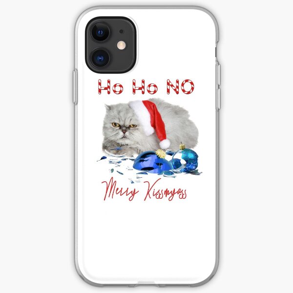Funny Christmas Cat Merry Kissmyass iPhone Soft Case