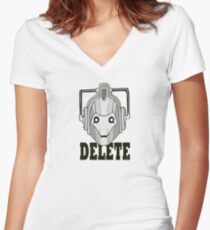 Delete Women's Fitted V-Neck T-Shirt