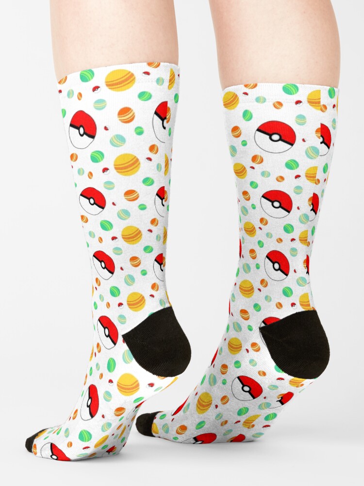 Alternate view of Pokémon candy and pokéballs Socks
