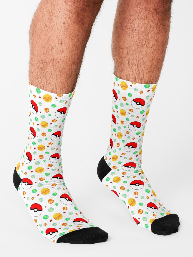 Alternate view of Pokémon candy and pokéballs Socks