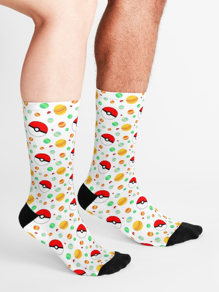 Alternate view of Pokémon candy and pokéballs Socks
