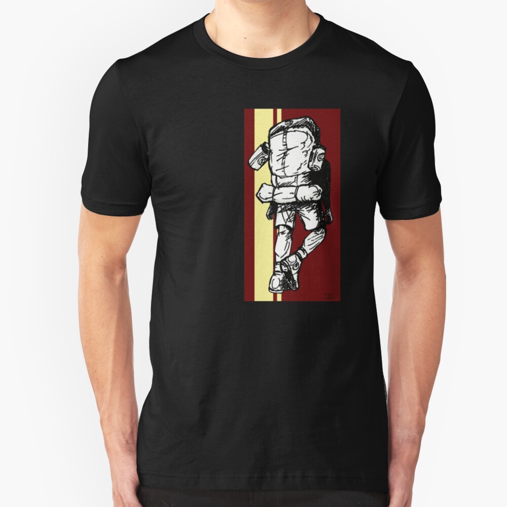 Backpacker - Red/Yellow Slim Fit T-Shirt
