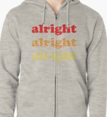 Alright Alright Alright - Matthew McConaughey : White Zipped Hoodie