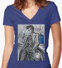 The Tenth Doctor Women's Fitted V-Neck T-Shirt