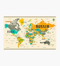 World Map Photographic Print