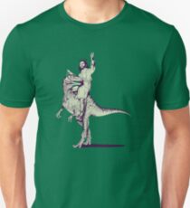 Jesus Riding Dinosaur Slim Fit T-Shirt