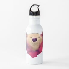 Space Rainbow Gaussian Blur Polar Bear Water Bottle