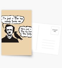 I'm just a Poe boy nobody loves me Postcards