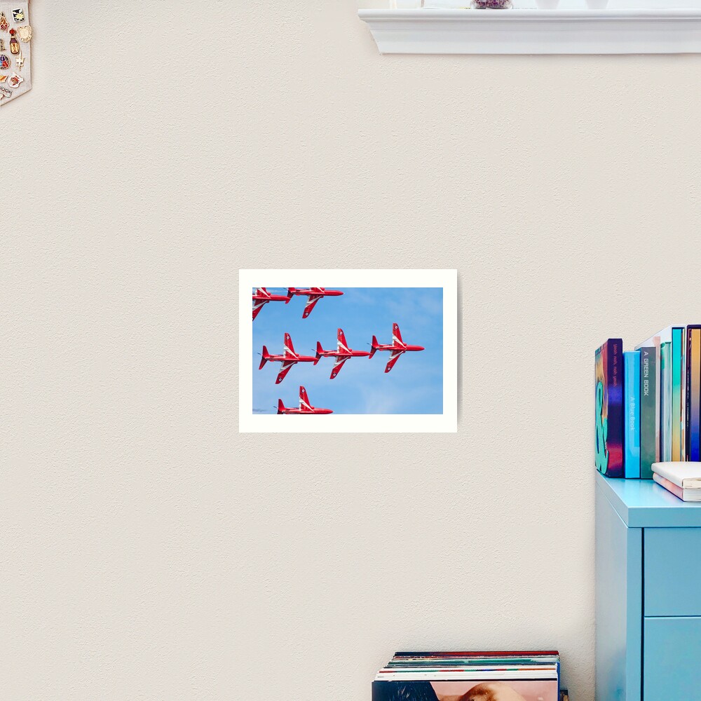RAF Red Arrows Aerobatic Display Team Art Print