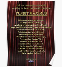 Pundit Maximus Poem Poster