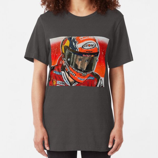 Andrea Dovizioso MotoGP graffiti painting by DRAutoArt Slim Fit T-Shirt