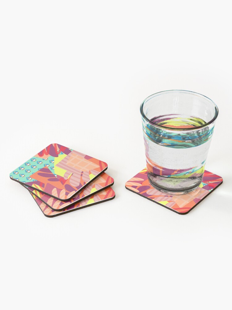 Alternate view of party in my iggy Coasters (Set of 4)