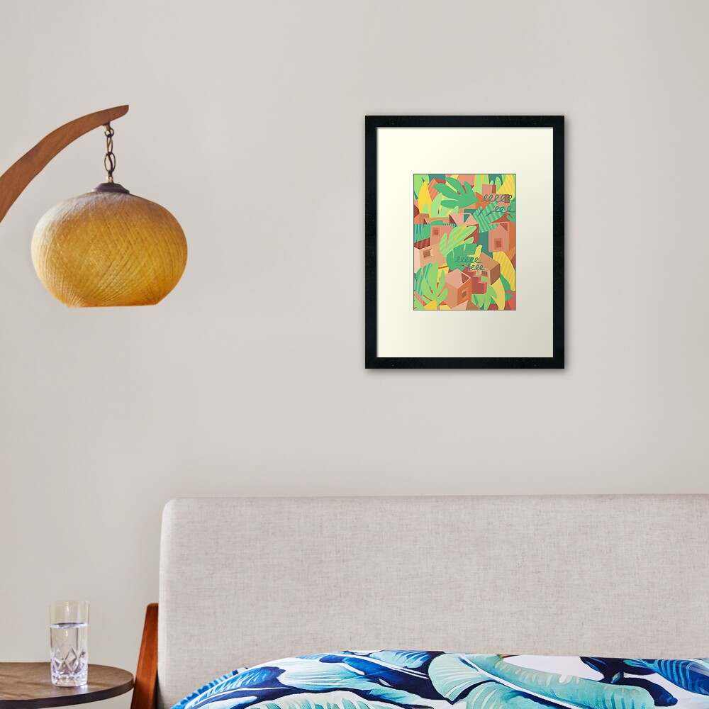 tropical garden Framed Art Print