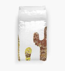 Fall Cactus Contemporary Duvet Cover